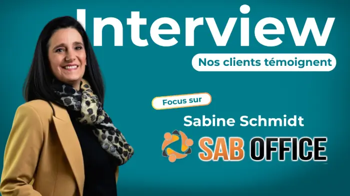 Photo de Sabine et visuel de son Logo